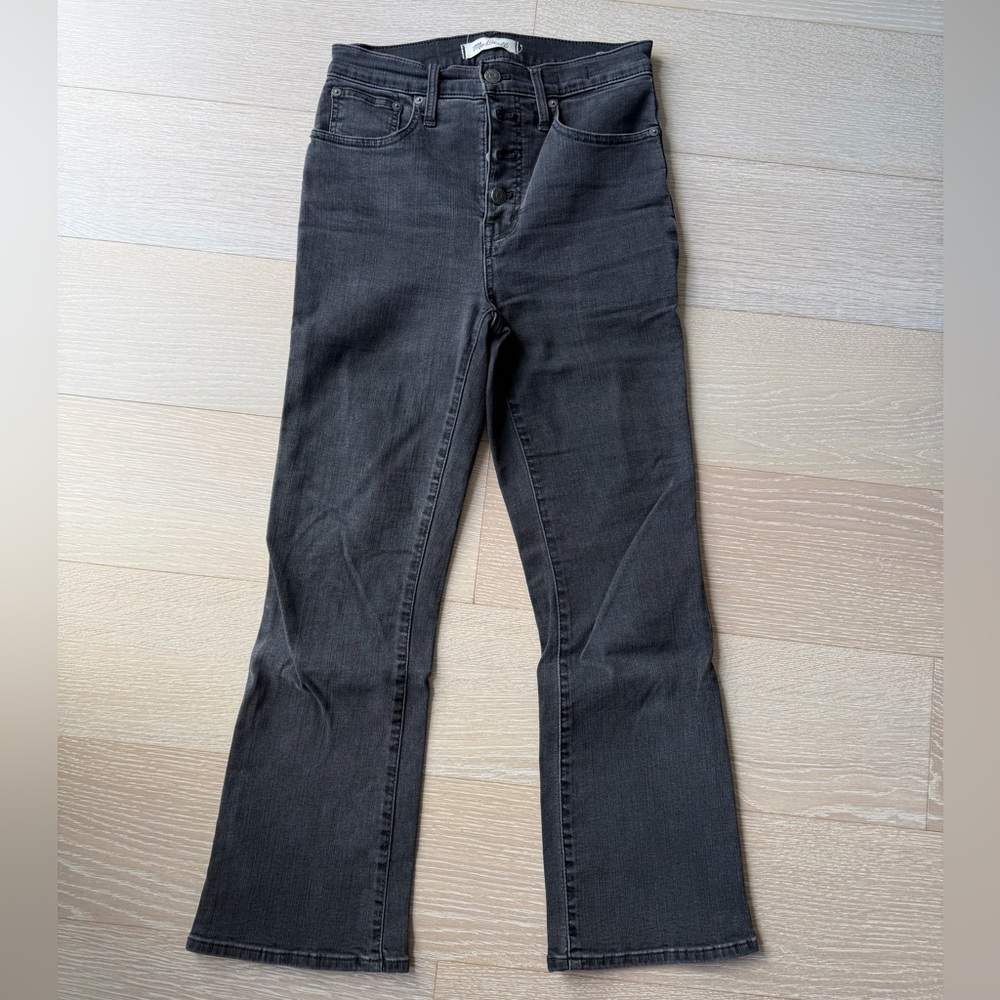 Madewell Black Boot-Cut High-Rise Jeans